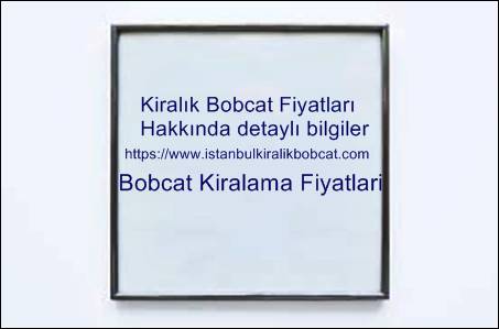 Kiralık Bobcat Kiralama Fiyatları